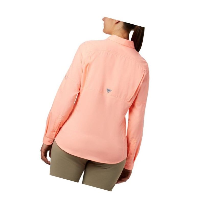 Columbia PFG Lo Drag Long Sleeve Gömlek Kadın Pembe | 96751-MOJU