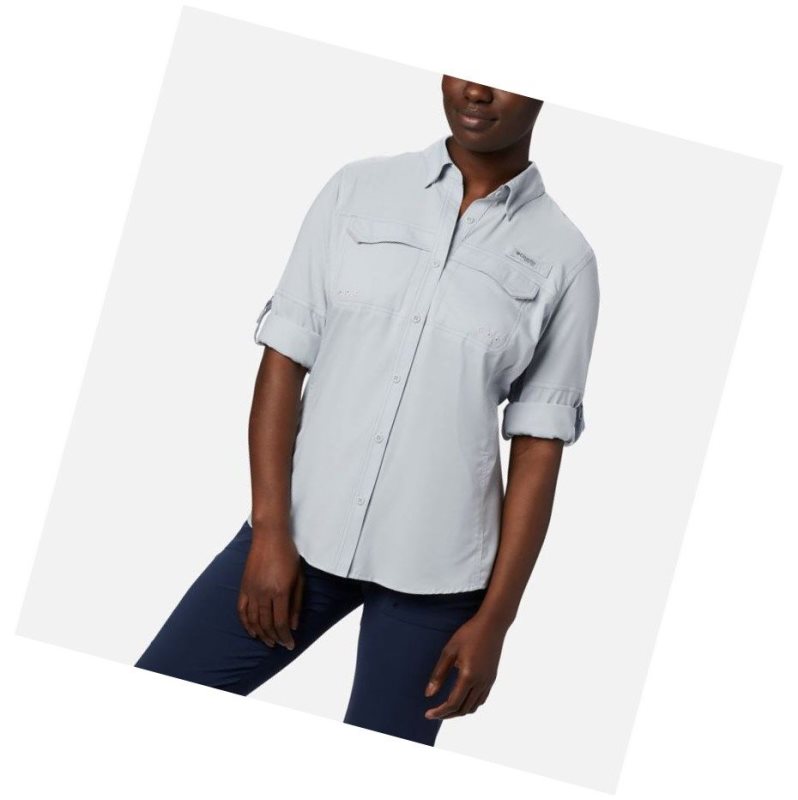 Columbia PFG Lo Drag Long Sleeve Gömlek Kadın Gri | 72931-CTZO