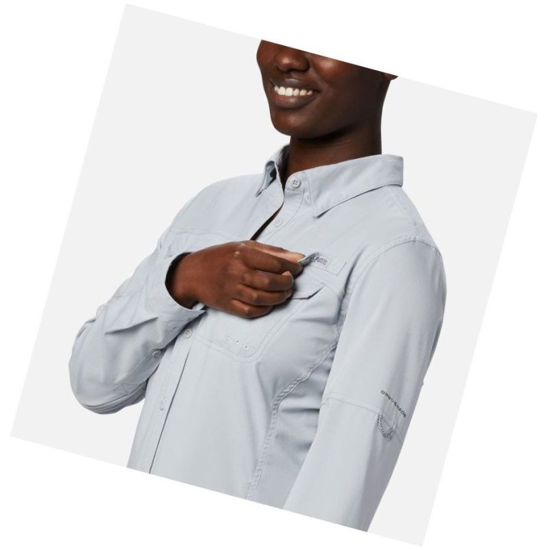 Columbia PFG Lo Drag Long Sleeve Gömlek Kadın Gri | 72931-CTZO