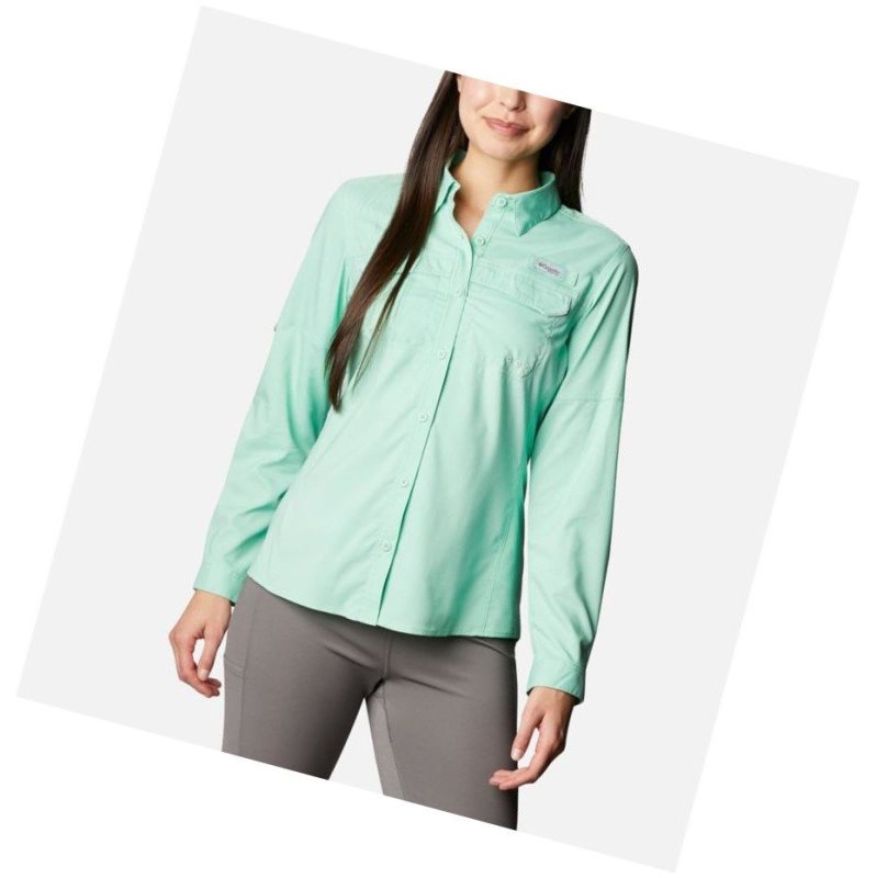 Columbia PFG Lo Drag Long Sleeve Gömlek Kadın Yeşil | 68952-HXJG