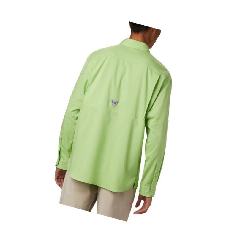 Columbia PFG Low Drag Offshore Long Sleeve Gömlek Erkek Açık Yeşil | 71302-XNZB