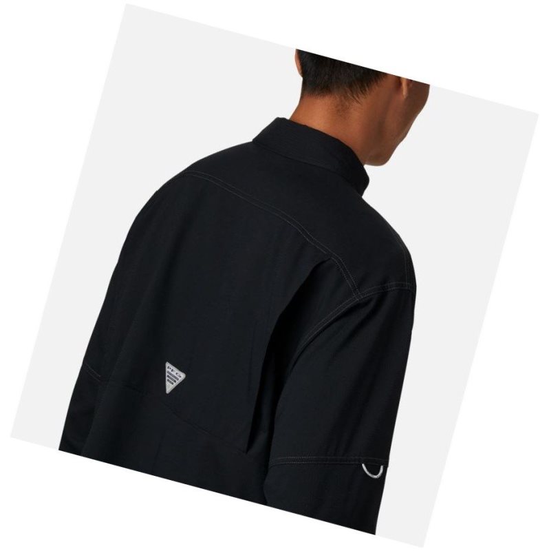 Columbia PFG Low Drag Offshore Long Sleeve Gömlek Erkek Siyah | 61749-MEQP