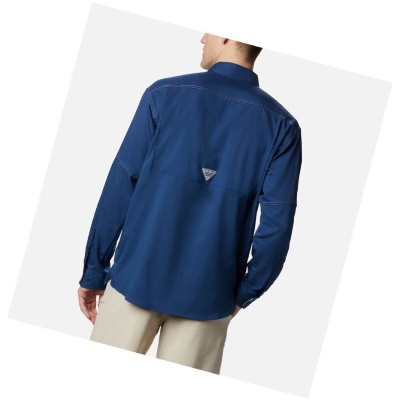 Columbia PFG Low Drag Offshore Long Sleeve Gömlek Erkek Koyu Gri | 95241-RIHE
