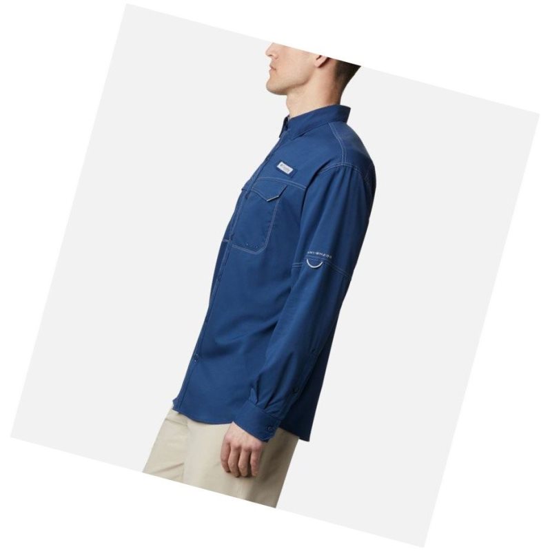 Columbia PFG Low Drag Offshore Long Sleeve Gömlek Erkek Koyu Gri | 95241-RIHE