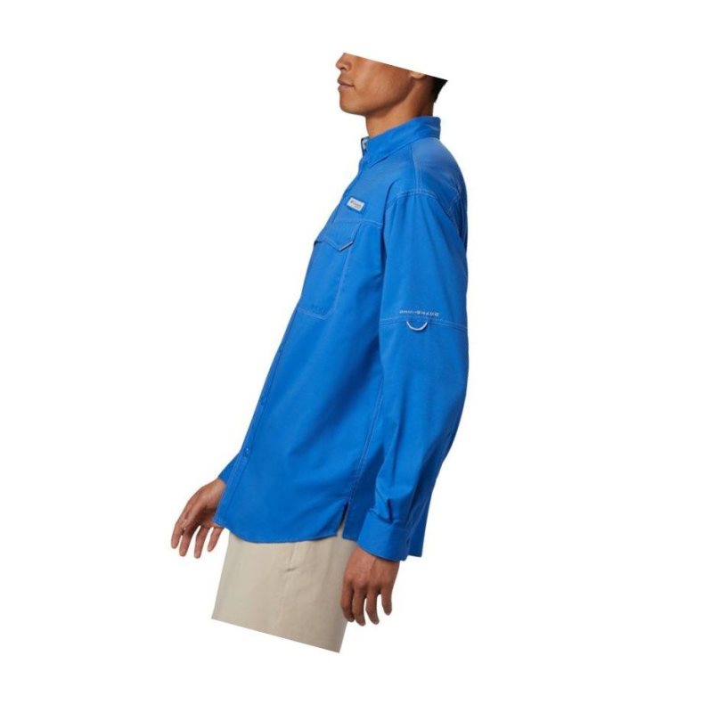 Columbia PFG Low Drag Offshore Long Sleeve Gömlek Erkek Mavi | 54029-NAUB