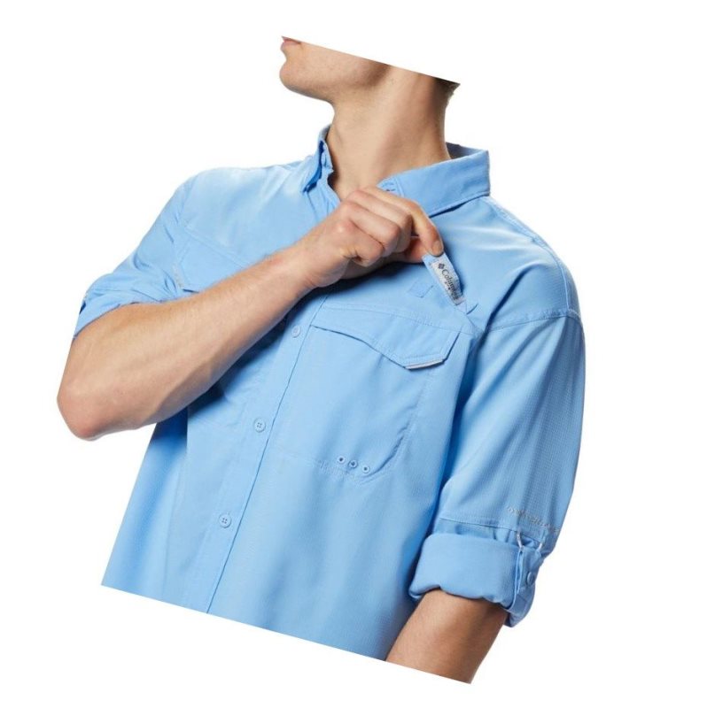 Columbia PFG Low Drag Offshore Long Sleeve Gömlek Erkek Beyaz | 40167-HXPT