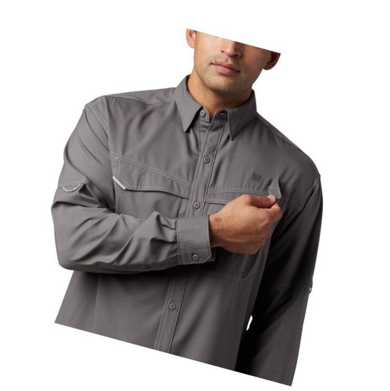 Columbia PFG Low Drag Offshore Long Sleeve Gömlek Erkek Gri | 29175-WLAY