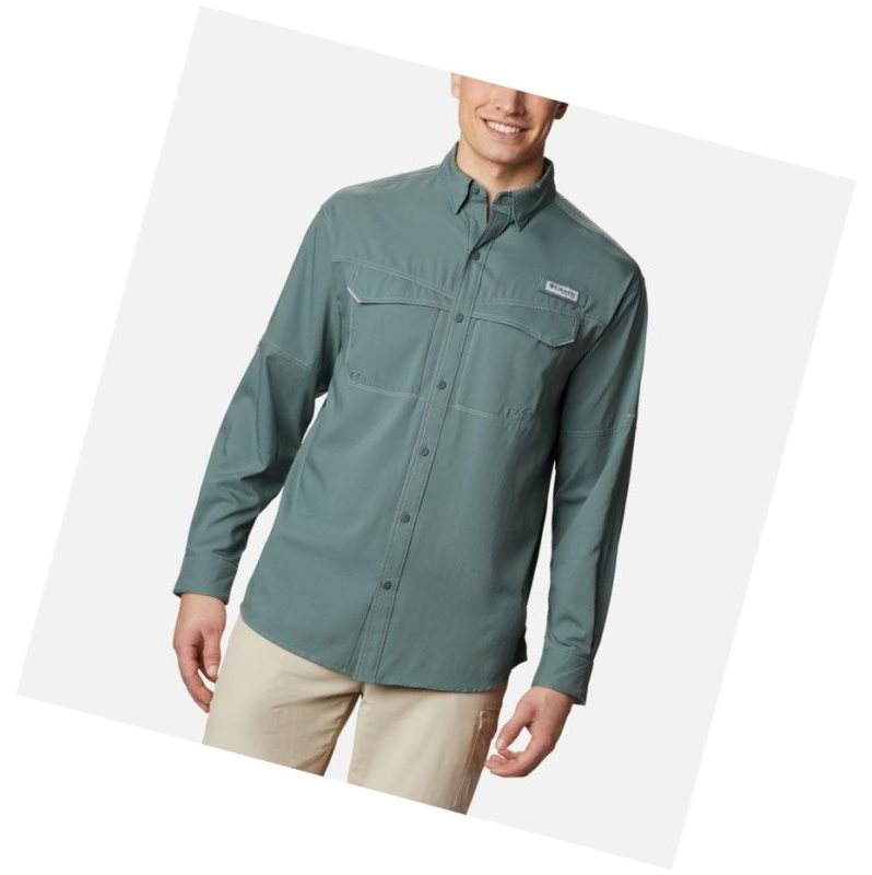 Columbia PFG Low Drag Offshore Long Sleeve Gömlek Erkek Yeşil | 89564-FTAC