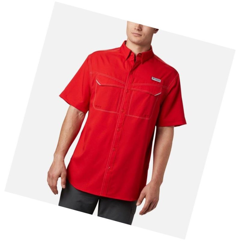 Columbia PFG Low Drag Offshore Short Sleeve Tall Gömlek Erkek Kırmızı | 17342-UNMC