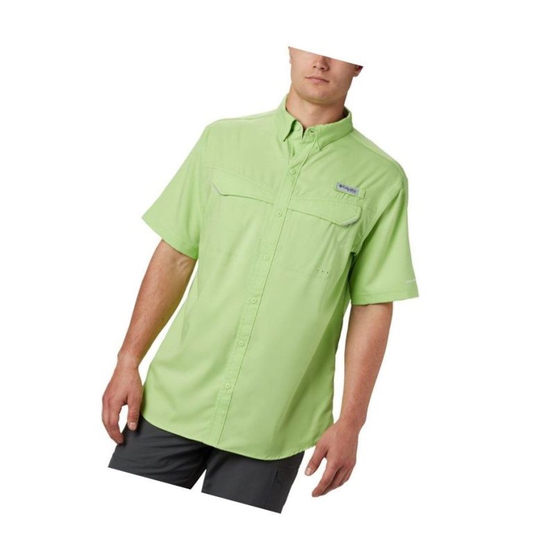 Columbia PFG Low Drag Offshore Short Sleeve Gömlek Erkek Açık Yeşil | 12830-NKUW