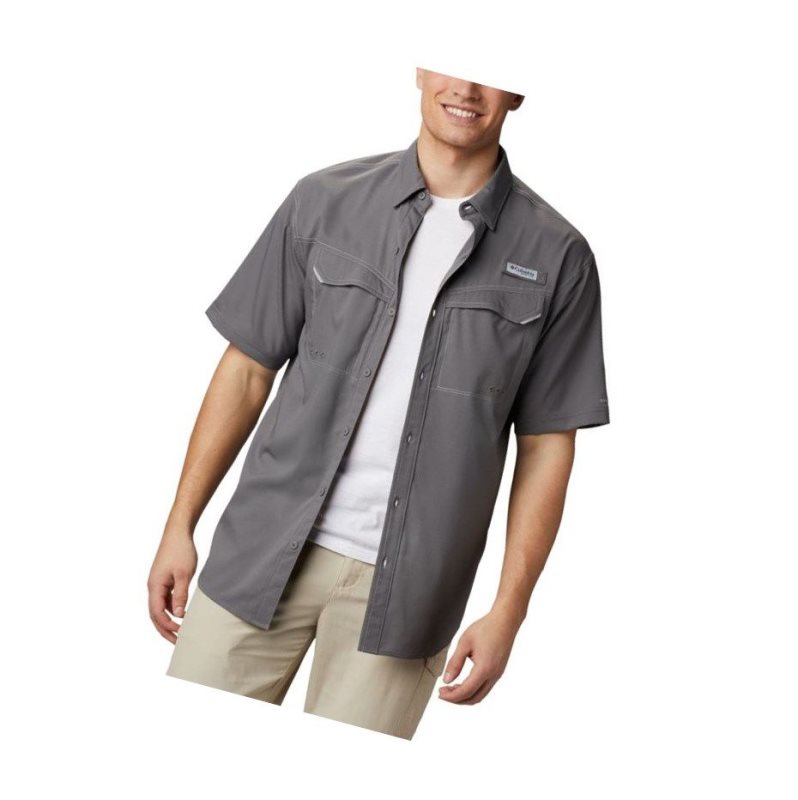 Columbia PFG Low Drag Offshore Short Sleeve Gömlek Erkek Gri | 85472-ZPUK