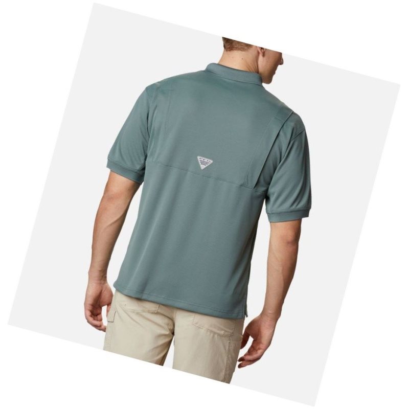 Columbia PFG Perfect Cast Big Polo Gömlek Erkek Yeşil | 73054-EFNC