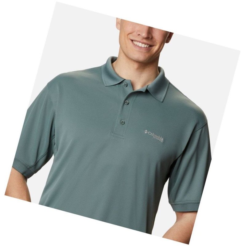 Columbia PFG Perfect Cast Big Polo Gömlek Erkek Yeşil | 73054-EFNC