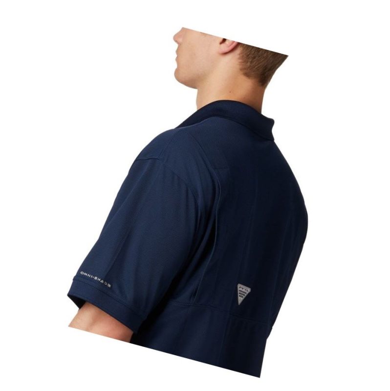 Columbia PFG Perfect Cast Polo Gömlek Erkek Lacivert | 96704-XBZC