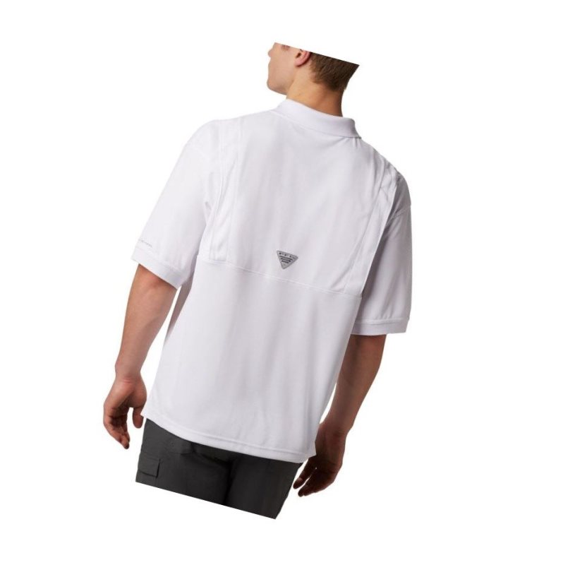 Columbia PFG Perfect Cast Polo Gömlek Erkek Beyaz | 27963-NEXP
