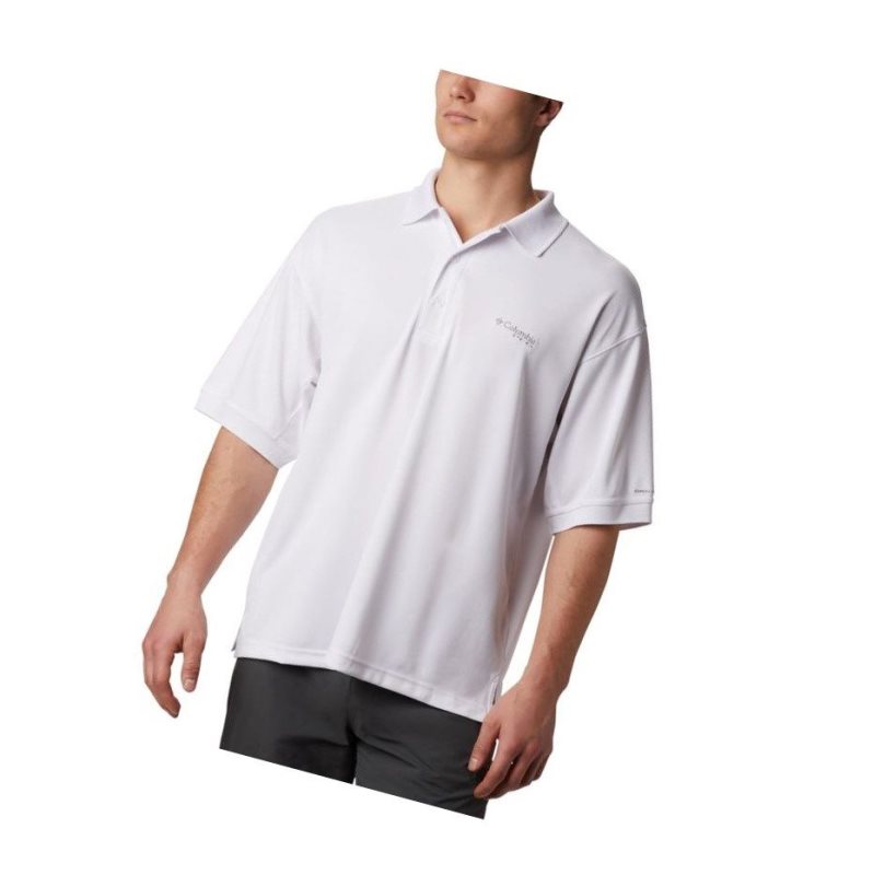 Columbia PFG Perfect Cast Polo Gömlek Erkek Beyaz | 27963-NEXP