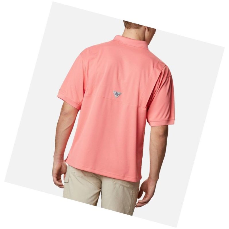 Columbia PFG Perfect Cast Tall Polo Gömlek Erkek Pembe | 35791-DGQH