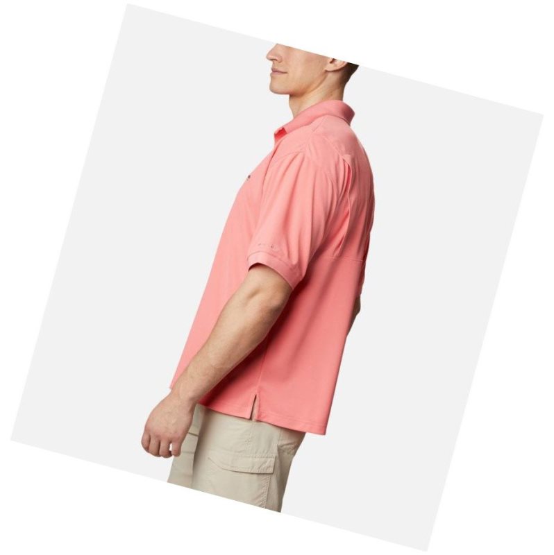 Columbia PFG Perfect Cast Tall Polo Gömlek Erkek Pembe | 35791-DGQH
