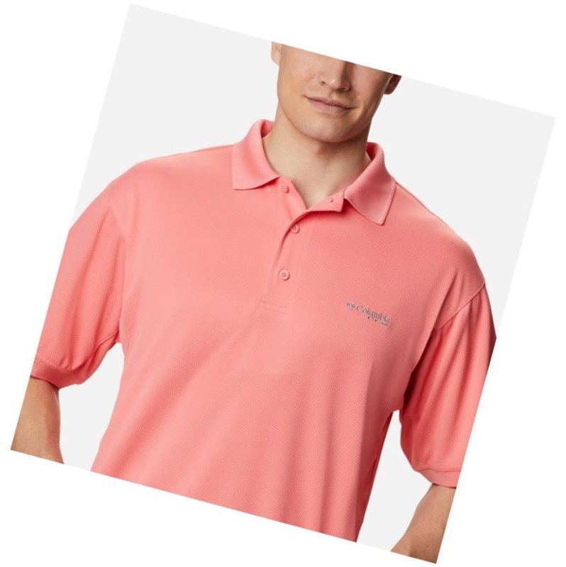 Columbia PFG Perfect Cast Tall Polo Gömlek Erkek Pembe | 35791-DGQH