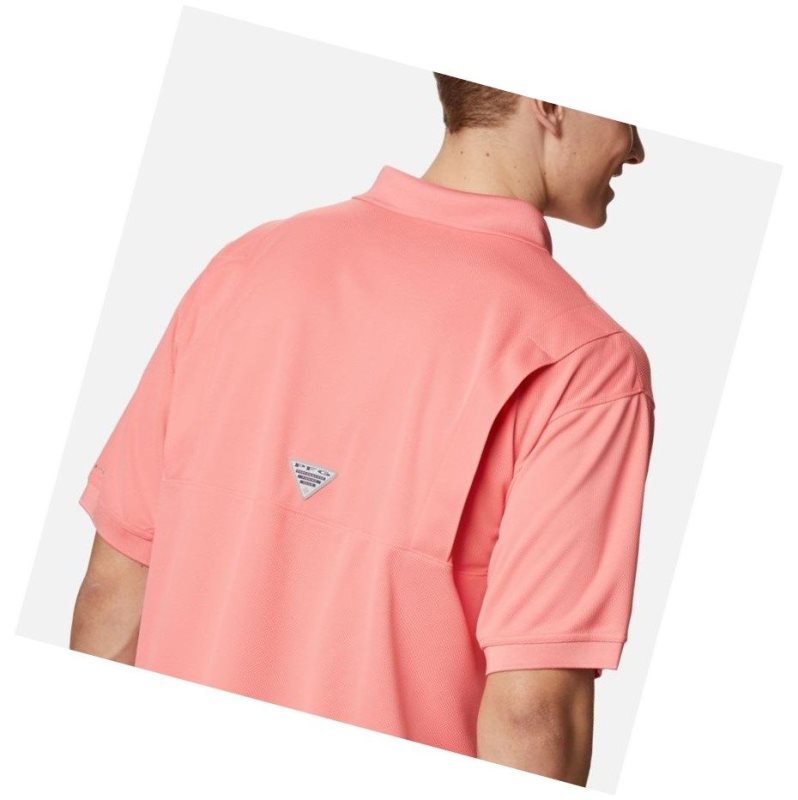 Columbia PFG Perfect Cast Tall Polo Gömlek Erkek Pembe | 35791-DGQH