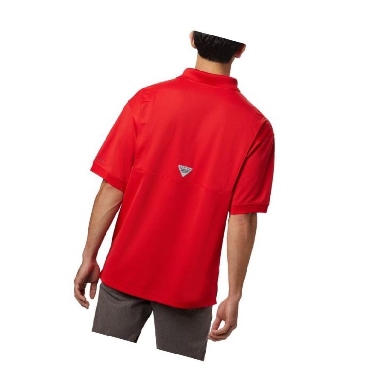 Columbia PFG Perfect Cast Tall Polo Gömlek Erkek Kırmızı | 12507-TNHI