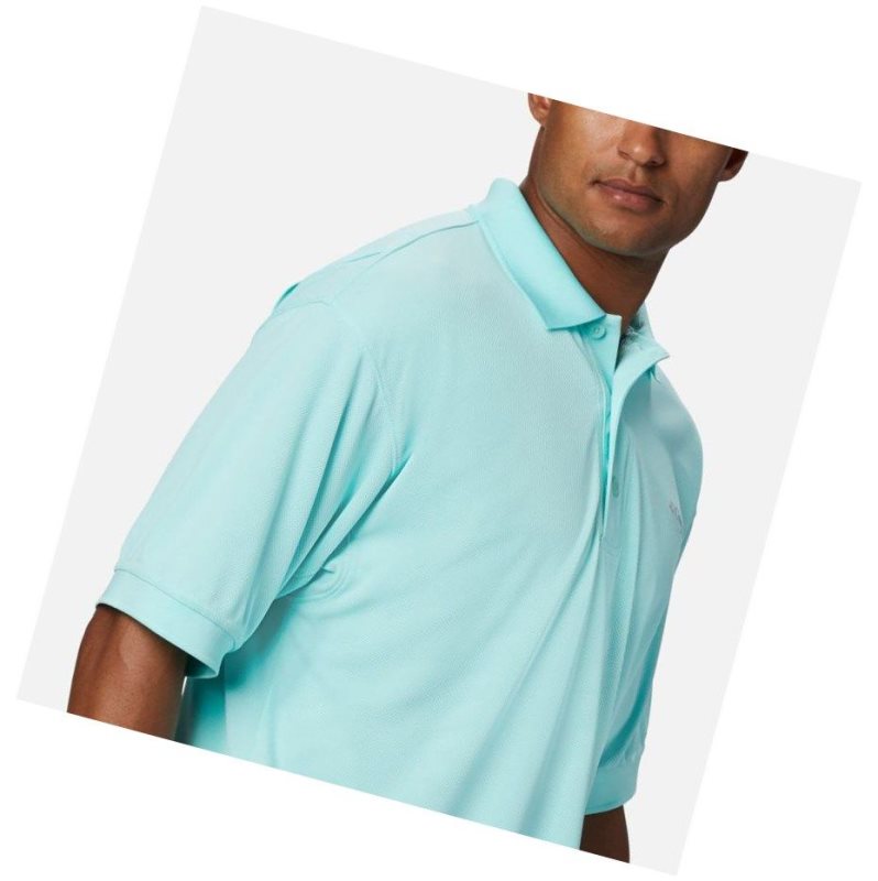 Columbia PFG Perfect Cast Tall Polo Gömlek Erkek Açık Mavi | 06295-RVDE