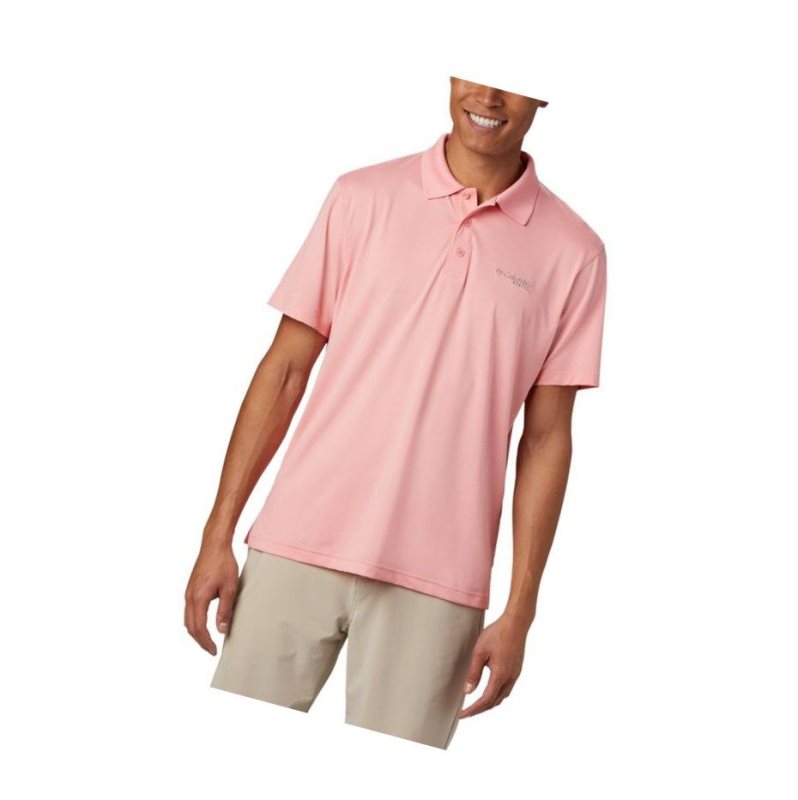 Columbia PFG Skiff Cast Polo Gömlek Erkek Pembe | 48795-KGYO