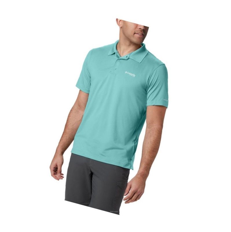 Columbia PFG Skiff Cast Polo Gömlek Erkek Açık Mavi | 01927-UILO