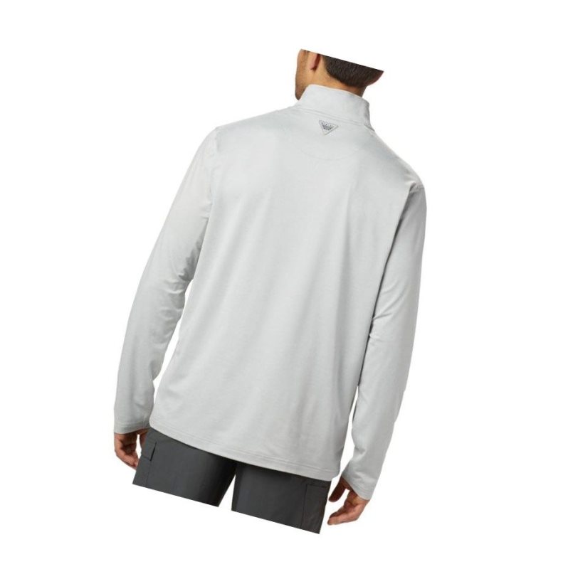 Columbia PFG Slack Tide 1/4 Zip Big Sweatshirt Erkek Gri | 20457-GNFI