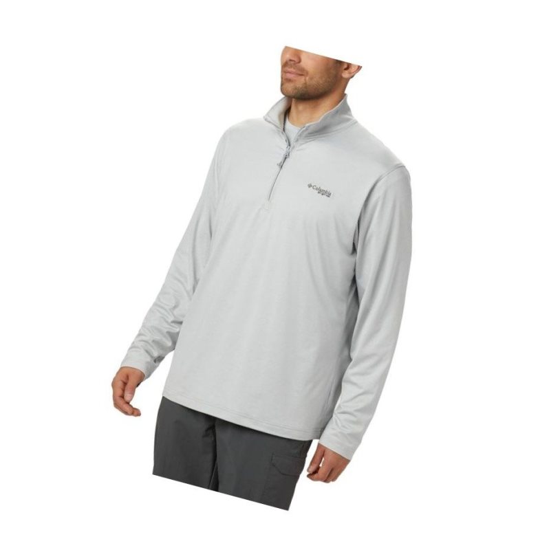 Columbia PFG Slack Tide 1/4 Zip Big Sweatshirt Erkek Gri | 20457-GNFI