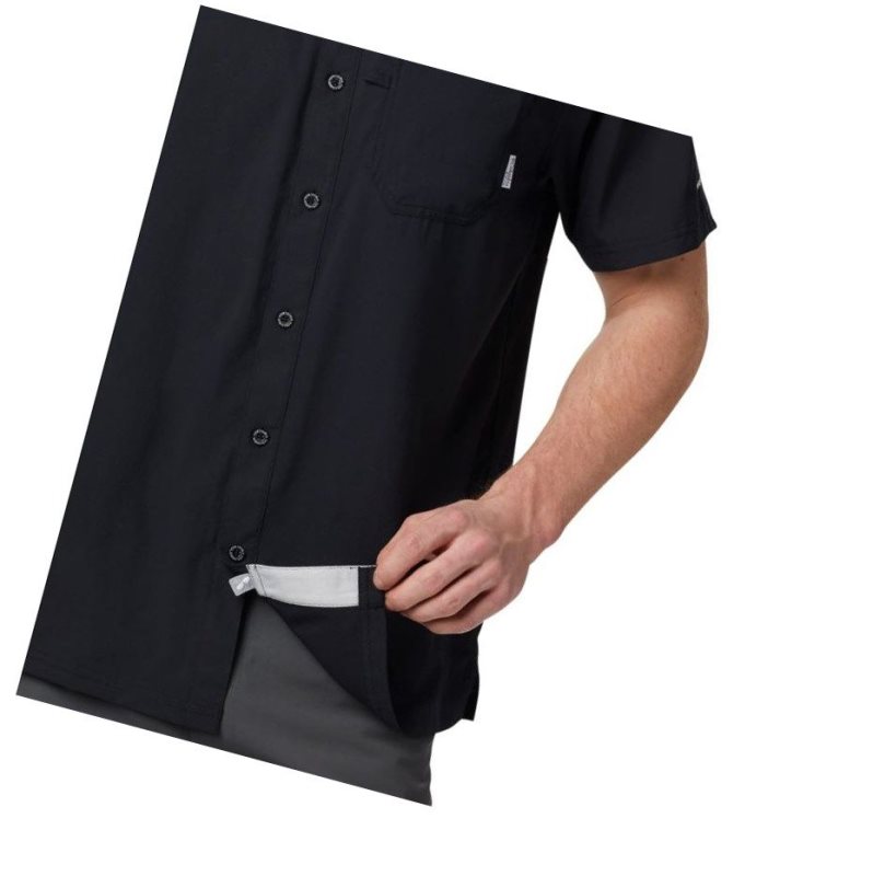 Columbia PFG Slack Tide Camp Gömlek Erkek Siyah | 67854-RQKZ