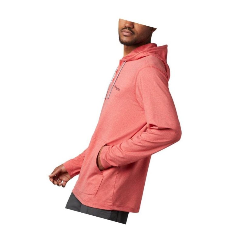 Columbia PFG Slack Tide Henley Kapşonlu Erkek Kırmızı | 63847-RCOQ