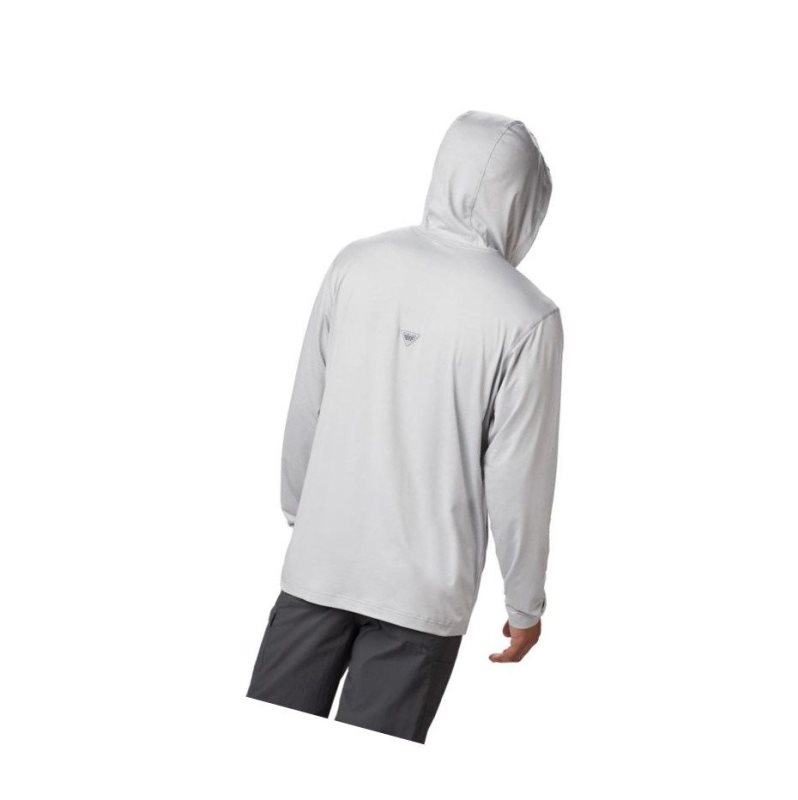 Columbia PFG Slack Tide Henley Kapşonlu Erkek Gri | 25870-VOLZ
