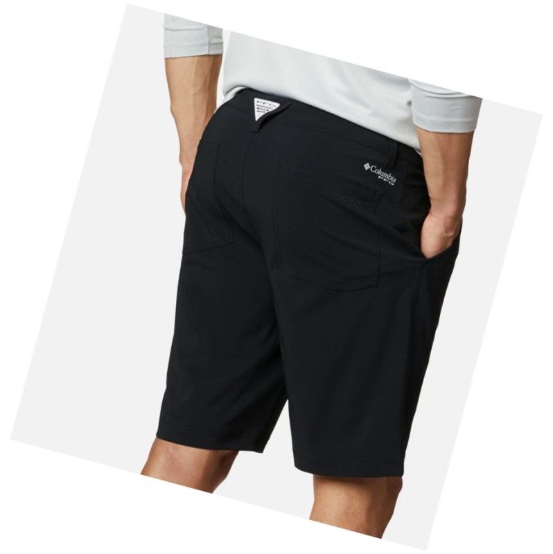Columbia PFG Slack Tide Şort Erkek Siyah | 64173-FDWB