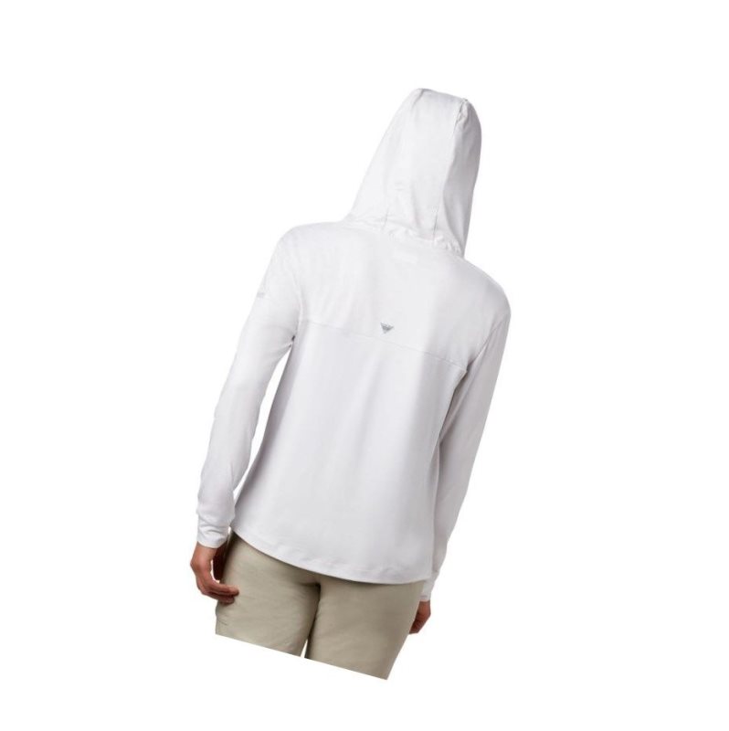 Columbia PFG Slack Water Knit Kapşonlu Kadın Beyaz | 69524-UZYS