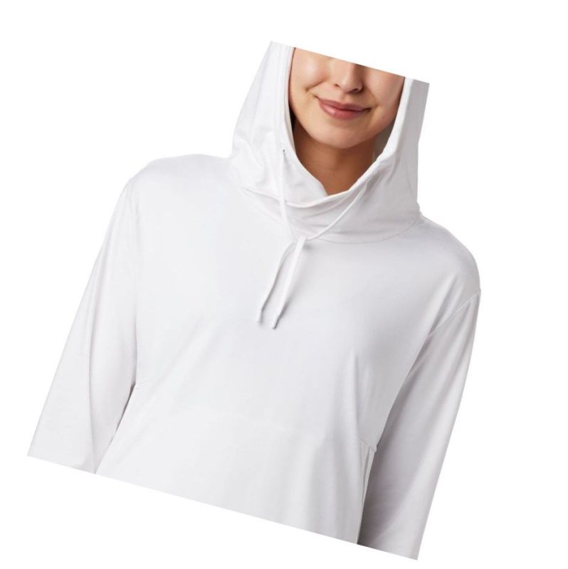 Columbia PFG Slack Water Knit Kapşonlu Kadın Beyaz | 69524-UZYS