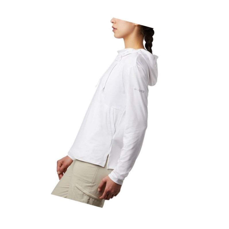Columbia PFG Slack Water Knit Kapşonlu Kadın Beyaz | 69524-UZYS
