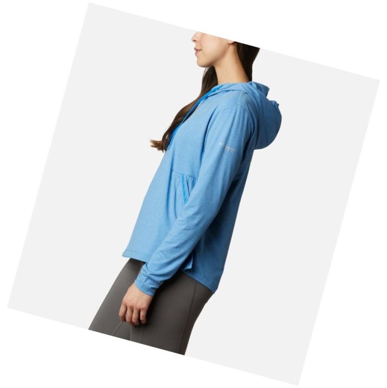 Columbia PFG Slack Water Knit Kapşonlu Kadın Mavi Mavi | 36412-DOPK