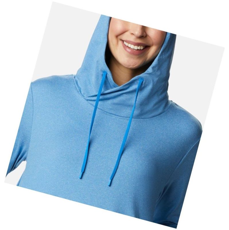 Columbia PFG Slack Water Knit Kapşonlu Kadın Mavi Mavi | 36412-DOPK