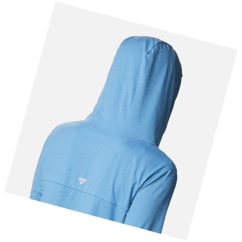Columbia PFG Slack Water Knit Kapşonlu Kadın Mavi Mavi | 36412-DOPK