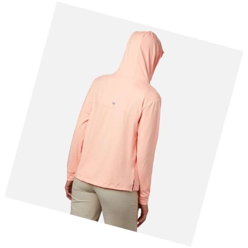Columbia PFG Slack Water Knit Kapşonlu Kadın Pembe | 93165-WMKR