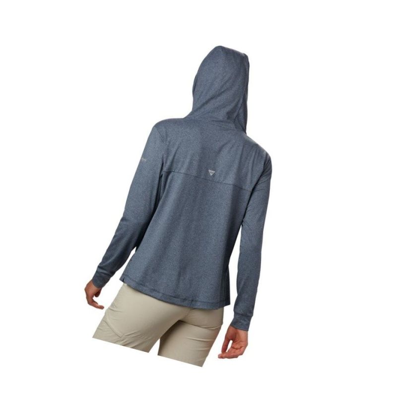 Columbia PFG Slack Water Knit Kapşonlu Kadın Lacivert | 34219-ZOAW