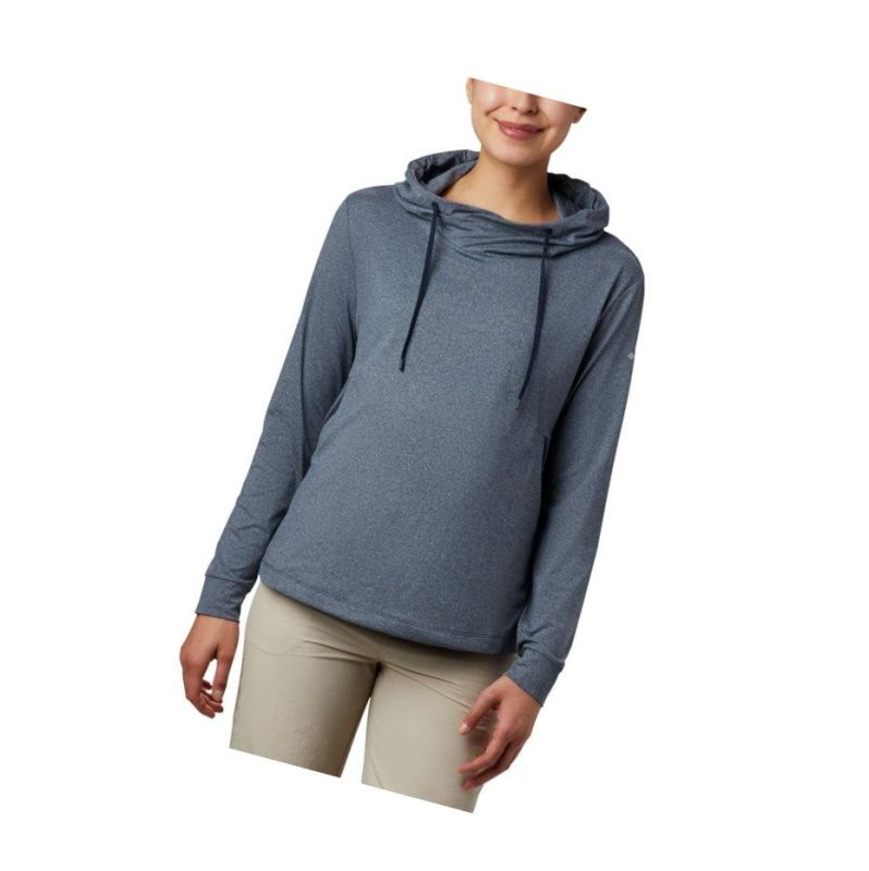 Columbia PFG Slack Water Knit Kapşonlu Kadın Lacivert | 34219-ZOAW
