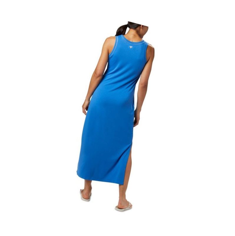 Columbia PFG Slack Water Knit Maxi Elbise Kadın Mavi | 70315-OQZP