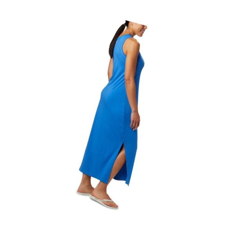 Columbia PFG Slack Water Knit Maxi Elbise Kadın Mavi | 70315-OQZP