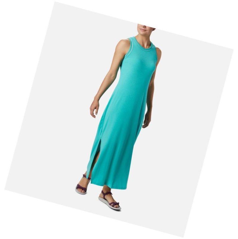 Columbia PFG Slack Water Knit Maxi Elbise Kadın Mavi | 69407-FGIT