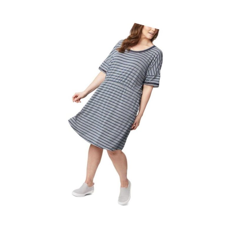 Columbia PFG Slack Water Knit Plus Size Elbise Kadın Lacivert | 23468-VQCZ
