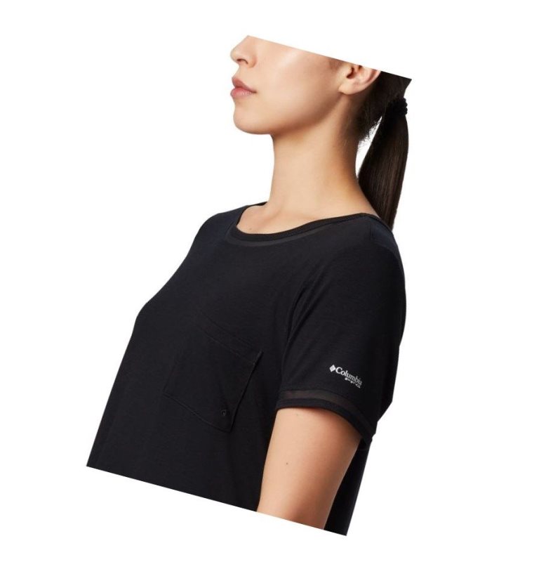 Columbia PFG Slack Water Knit Pocket Tişört Kadın Siyah | 95037-YUPF