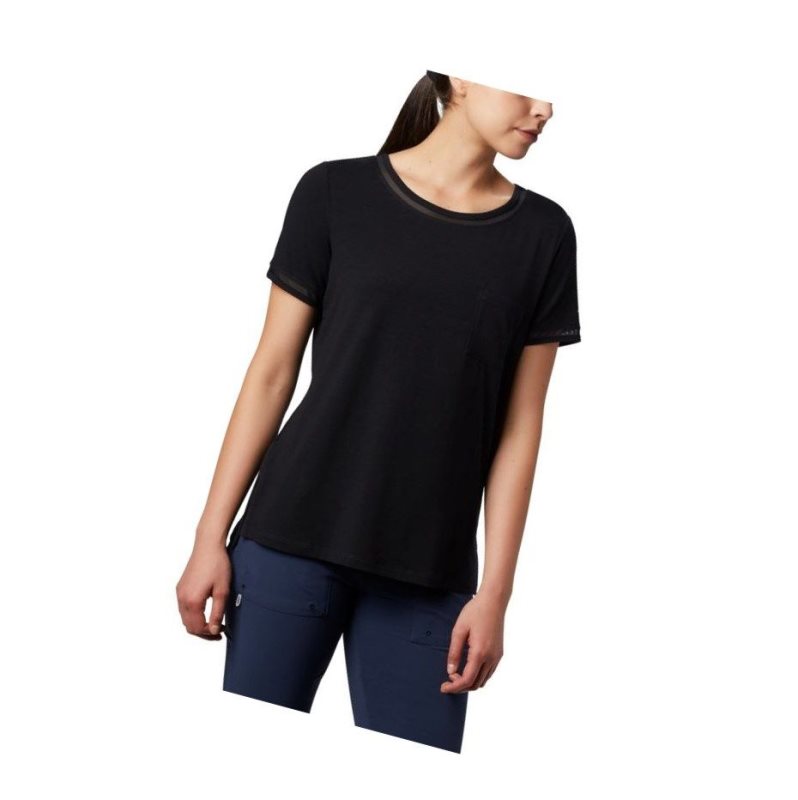 Columbia PFG Slack Water Knit Pocket Tişört Kadın Siyah | 95037-YUPF