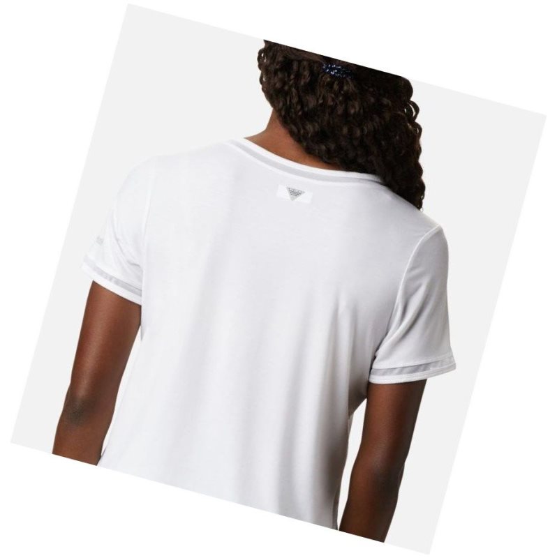 Columbia PFG Slack Water Knit Pocket Tişört Kadın Beyaz | 40732-QDBR
